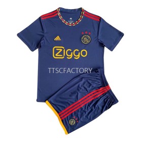 Koszulka Ajax Amsterdam Dziecięcy Wyjazdowe Koszulki Piłkarskie 2022-2023 Krótki Rękaw